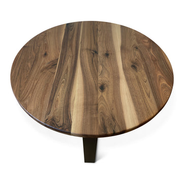 Walnut Round Bar Table