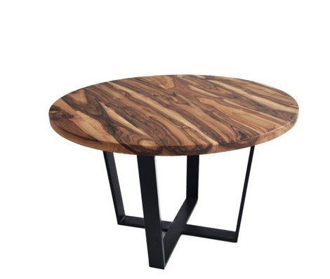 Walnut Round Bar Table