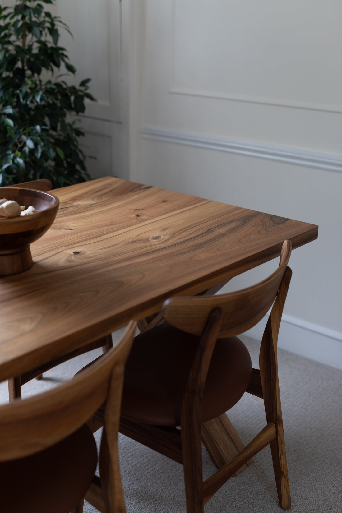 Eva Dining Table in Natural Walnut 160cm