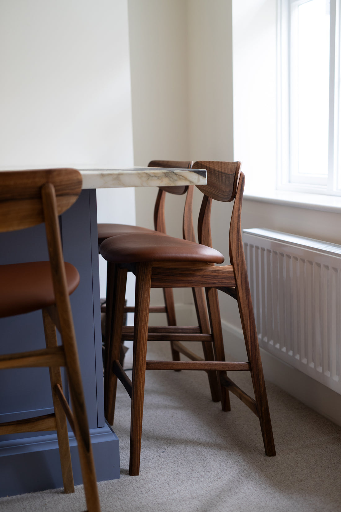 Eva Walnut Bar Stool - 4 in stock