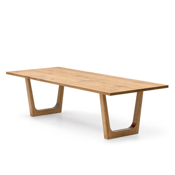 Mesa de comedor extensible de Lilian en roble sólido