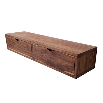 Gabinete de TV flotante de Monica Walnut