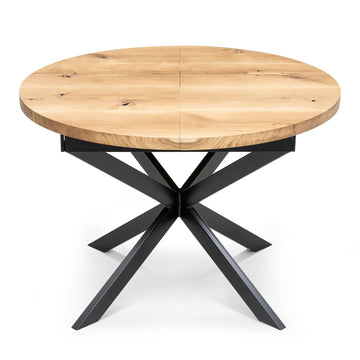 Beatrice Extendable Round Oak Dining Table | Solid Wood | S10Home